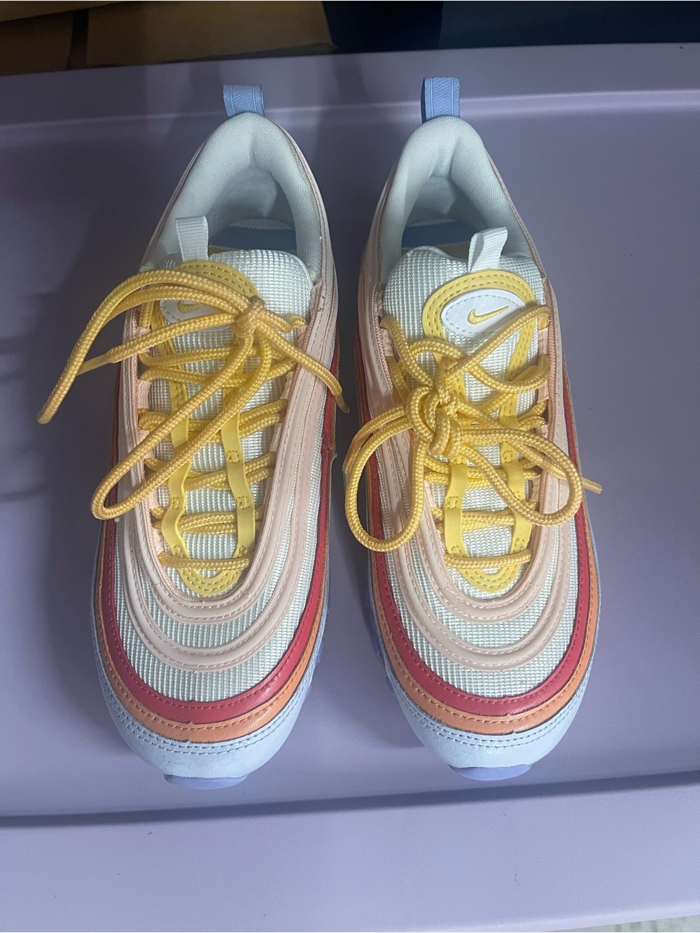 Women’s Nike Air Max 97 Grey Light Thistle - Multi Color Pastel - 7